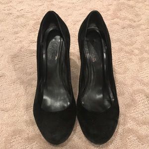KORS by Michael Kors black suede wedge
